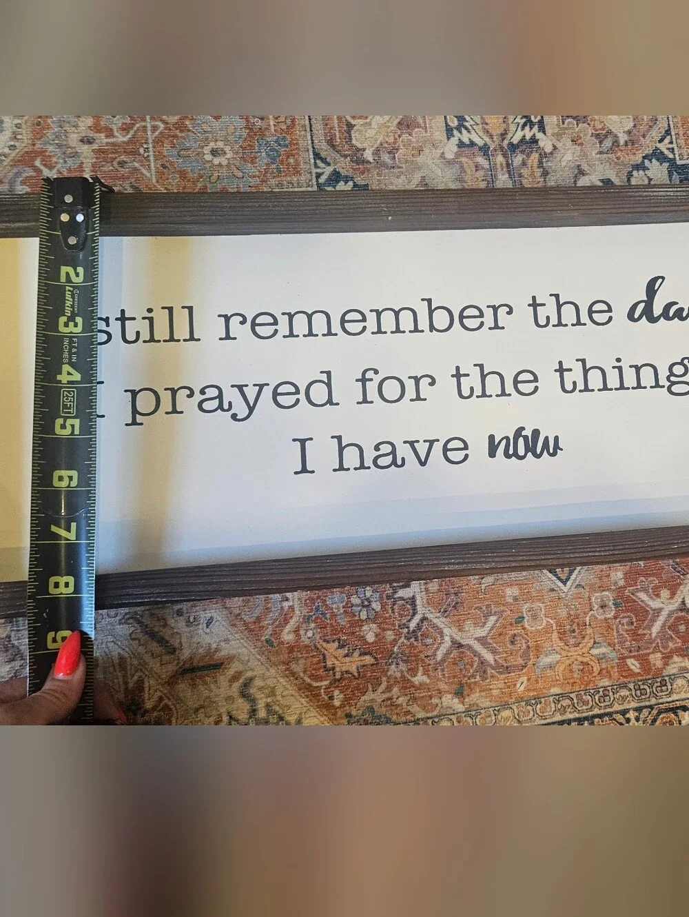 Framed PRAY with Black Script
